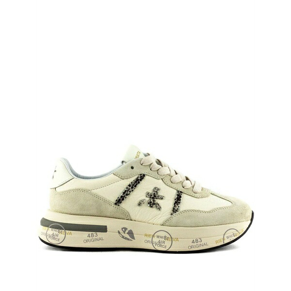 プレミアータ レディース スニーカー シューズ Cassie animal-print sneakers White|asty