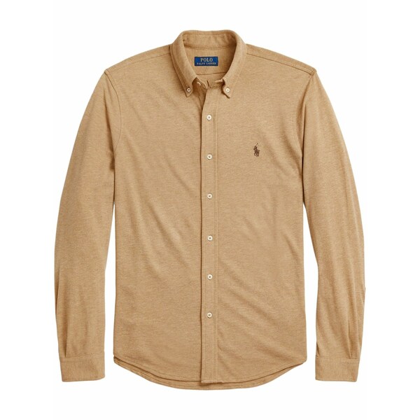 ラルフローレン メンズ プルオーバー トップス Polo pony-embroidered cotton shirt Brown