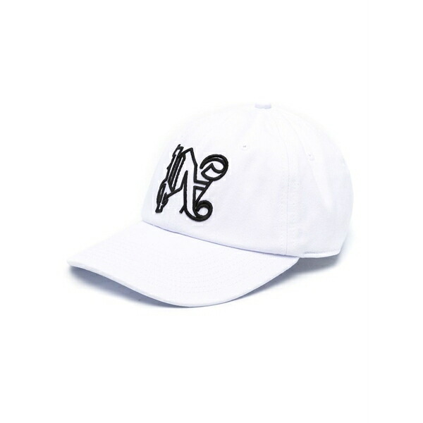 パーム・エンジェルス メンズ 帽子 アクセサリー Monogram embroidered baseball cap White|asty