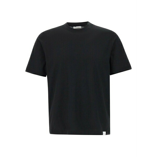 ディクタット メンズ Tシャツ トップス Side-slit crew-neck t-shirt Black｜asty