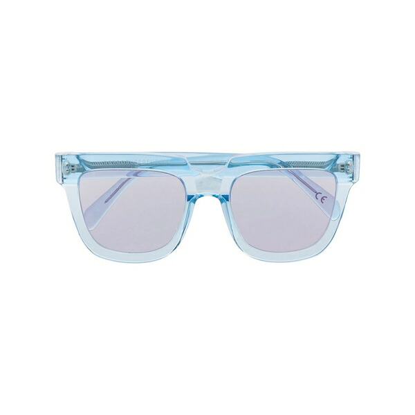 レトロスーパーフューチャー メンズ サングラス・アイウェア アクセサリー Transparent-effect oversize-frame sunglasses Blue|asty