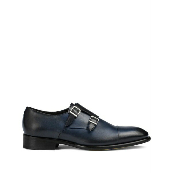 ドンカルズ メンズ 御召しものシューズ シューズ Leather double-buckle monk shoes Blue