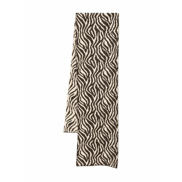 ツインセット レディース マフラー・ストール・スカーフ アクセサリー Zebra-print scarf Neutrals｜asty
