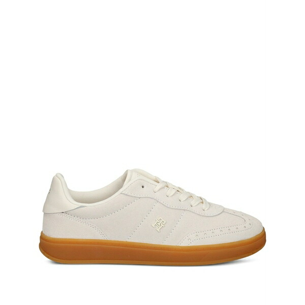 トミー ヒルフィガー レディース スニーカー シューズ Heritage perforated suede sneakers Neutrals|asty