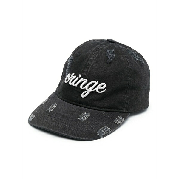 ジーシーディーエス レディース かぶり笠 付属品 Cringe embroidered baseball hat Black