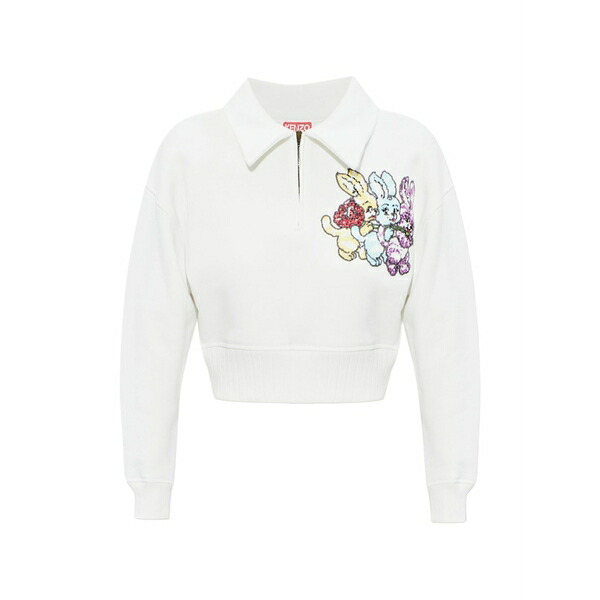 ケンゾー レディース スポーツシャツ トップス Cartoon polo shirt White