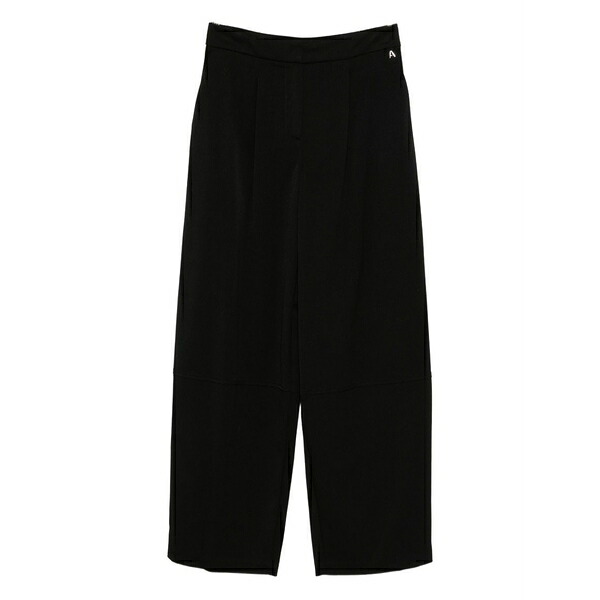 ツイン仕かける レディース 心地よいズボン下 ボトムス Logo-plaque trousers Black レディースファッション-パンツ