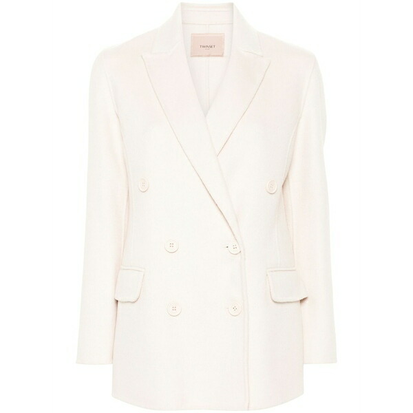 ツインセット レディース ジャケット＆ブルゾン アウター Double-breasted blazer Pink｜asty