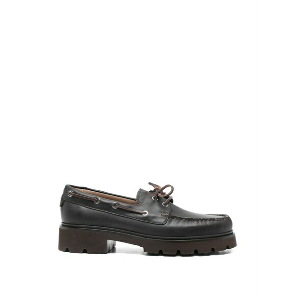 ジャンヴィト ロッシ メンズ スニーカー シューズ Leather boat shoes Brown｜asty