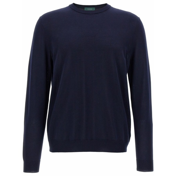 ザノーネ メンズ パーカー・スウェットシャツ アウター Cotton sweater Blue｜asty