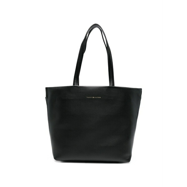 トミー ヒルフィガー レディース トートバッグ バッグ Logo-print tote bag Black|asty