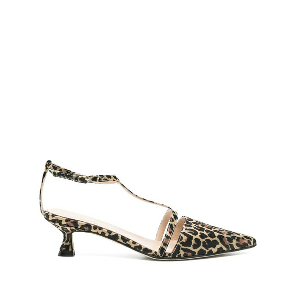 アンナ・エフ レディース パンプス シューズ 45粍 animal-print pumps Brown