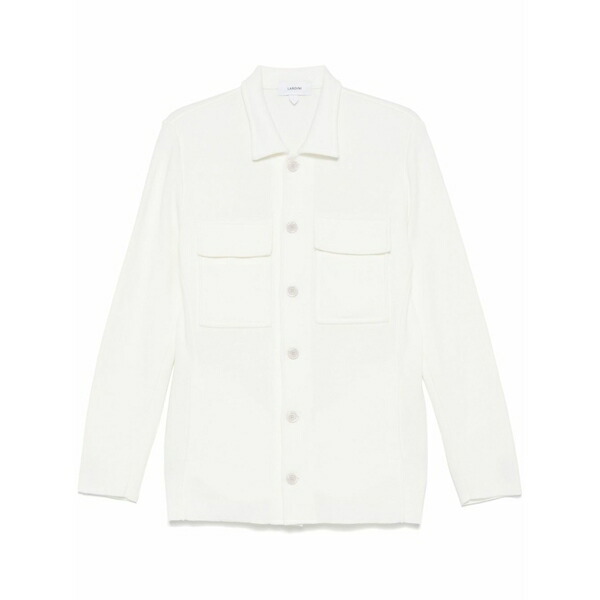 ラルディーニ メンズ ジャケット&ブルゾン アウター Cotton shirt jacket White|asty
