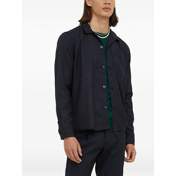 ブルンスバザー メンズ プルオーバー トップス Pocket button-down shirt Blue