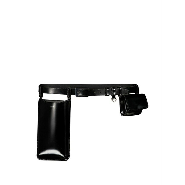 コペルニ レディース ベルト アクセサリー Detachable case leather belt Black｜asty