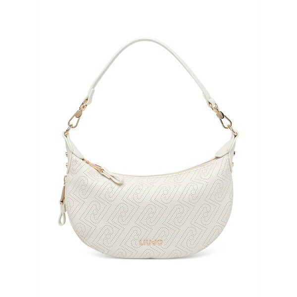 リュージョー レディース ショルダーバッグ 御徒面子 Removable-handle logo-patterned shoulder bag White