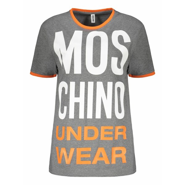 モスキーノ レディース Tシャツ トップス Stretch-cotton t-shirt Grey
