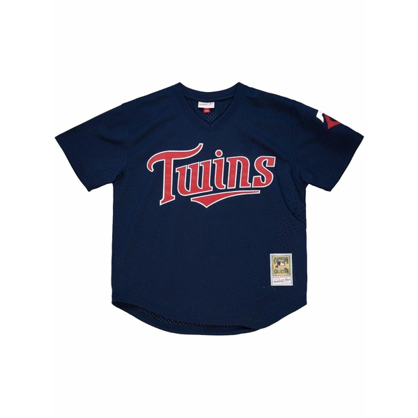 ミッチェル&ネス メンズ Tシャツ トップス "mlb minnesota twins 2002 david ortiz" authentic bp pullover jersey t-shirt Blue｜asty
