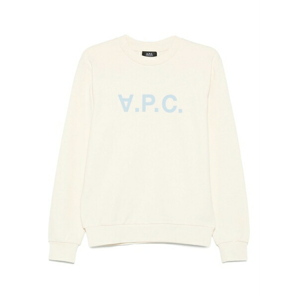 アーペーセー メンズ パーカー・スウェットシャツ アウター Logo-print crew-neck sweater Neutrals