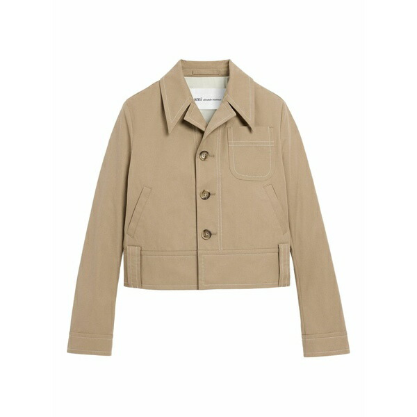 アミ レディース ジャケット＆ブルゾン アウター Buttoned cropped jacket Neutrals｜asty 104,940円