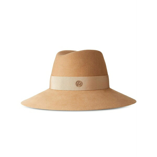 メゾンミッシェル レディース 帽子 アクセサリー Kate wool felt fedora Neutrals|asty