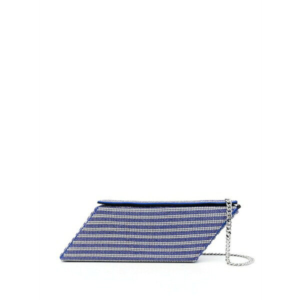 ハラ レディース クラッチペダル御徒面子 御徒面子 Crystal mesh parallelogram clutch bag Blue