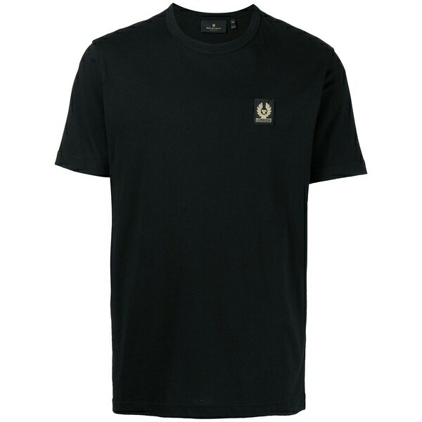 ベルスタッフ メンズ Tシャツ トップス Logo-patch crew neck t-shirt Black|asty