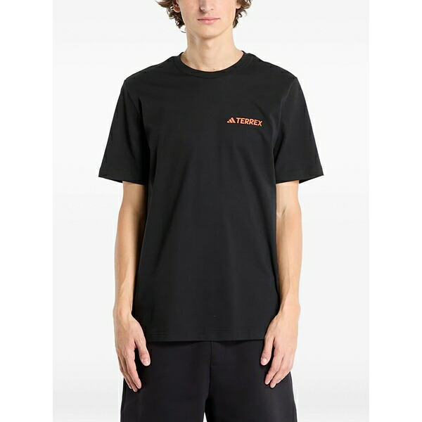 アディダス メンズ ティーシャツ トップス Terrex logo-print t-shirt Black メンズファッション-Tシャツ・カットソー-トップス