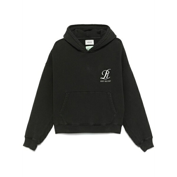 アゴルド メンズ パーカー・スウェットシャツ アウター X rsvp gallery logo-embroidered hoodie Black