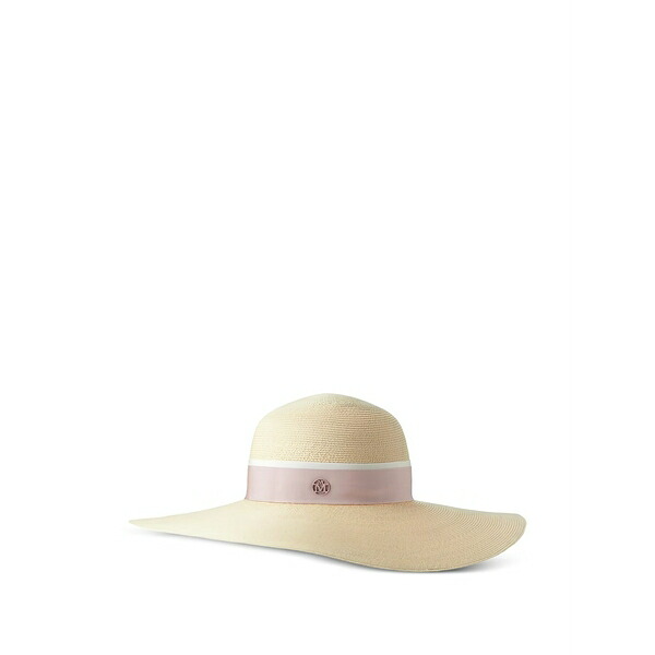 メゾンミッシェル  レディース かぶり笠 添え物 Blanche straw capeline hat Neutrals