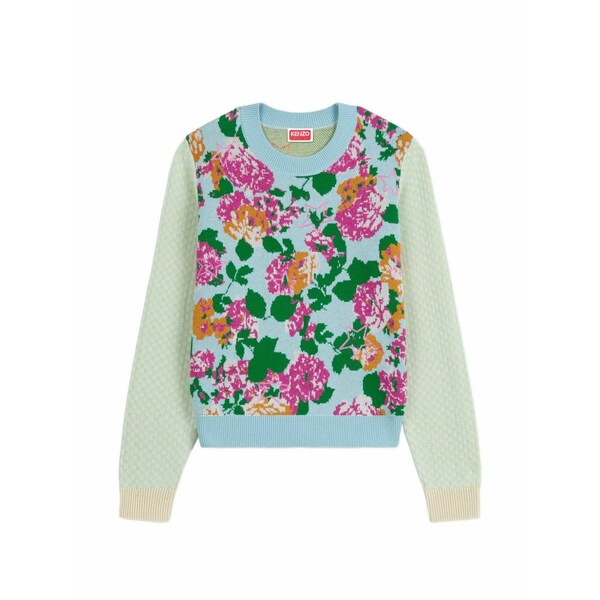 ケンゾー レディース ニット&セーター アウター Floral crew-neck sweater Green｜asty