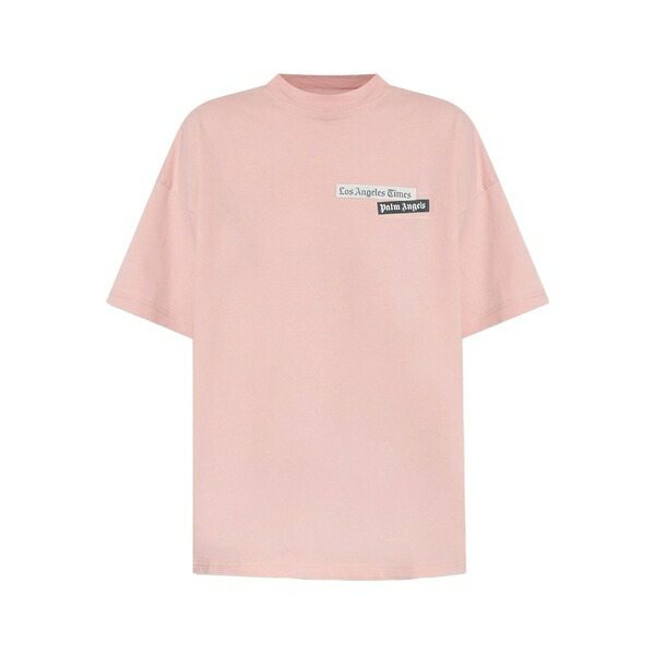パーム・エンジェルス レディース プルオーバー トップス Newspaper-print t-shirt Pink