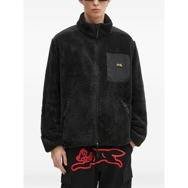 スタンレイ メンズ パーカー・スウェットシャツ アウター Fleece-panel long-sleeve jacket Black