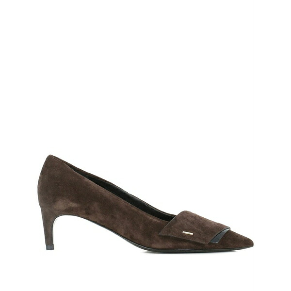 デル カルロ レディース パンプス シューズ 55粍 pointed toe suede pumps Brown