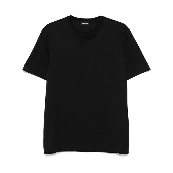 ゼニア メンズ Tシャツ トップス Cotton t-shirt Black｜asty 108,240円