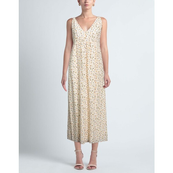 リックオウエンス レディース ワンピース トップス Long dresses Ivory