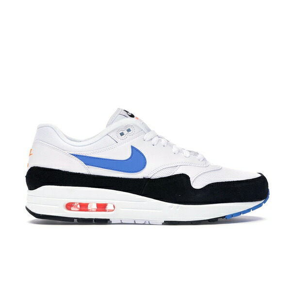 Nike ナイキ メンズ スニーカー 【Nike Air Max 1 White Photo Blue Black】 サイズ US_9(27.0cm) White/Total Orange-Black-Photo Blue｜asty