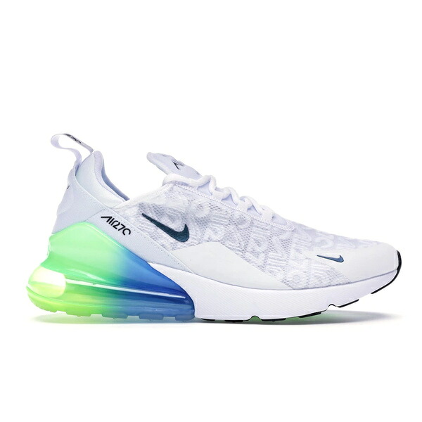 Nike ナイキ メンズ スニーカー  【Nike Air Max 270 White Lime Blast Photo Blue】  サイズ US_10(28.0cm) White/Lime Blast-Photo Blue-White