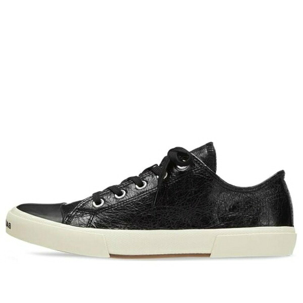 Balenciaga バレンシアガ メンズ スニーカー 【Balenciaga Paris Low Top Sneakers Black Destroyed Cotton and White Rubber 688754W3RCB1090】  サイズ US_7(25.0cm)