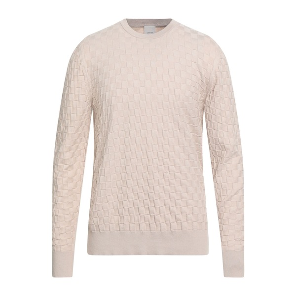 【貨物輸送無料】 カルバンクライン メンズ 編み物\u0026プルオーバー アウター Sweaters Beige
