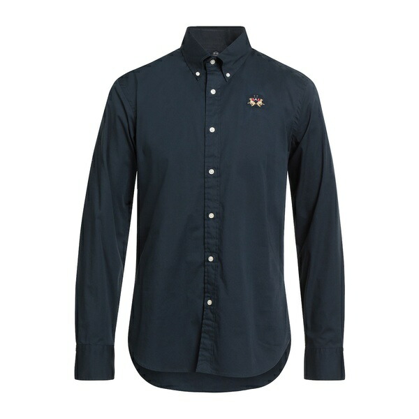 【送料無料】 ラ マルティーナ メンズ シャツ トップス Shirts Blue｜asty