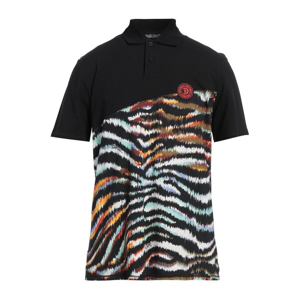 【送料無料】 ロベルトカヴァリ メンズ Tシャツ トップス Polo shirts Black|asty