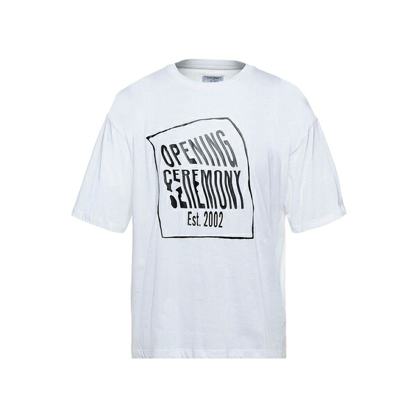 【送料無料】 オープニングセレモニー メンズ Tシャツ トップス T-shirts White