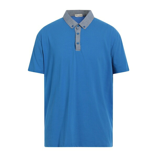 【貨物輸送無料】 カシミヤ相手 メンズ プルオーバー トップス Polo shirts Blue