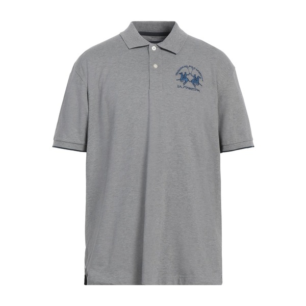 【送料無料】 ラ マルティーナ メンズ Tシャツ トップス Polo shirts Grey