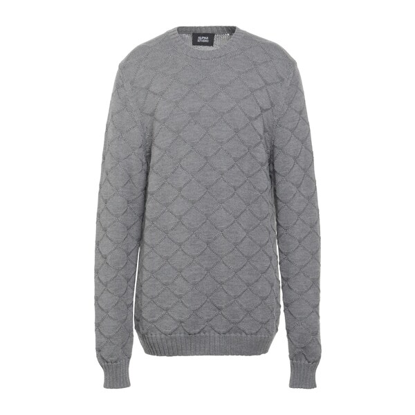 【貨物輸送無料】 アルファス テューディオ メンズ 編み物\u0026プルオーバー アウター Sweaters Grey