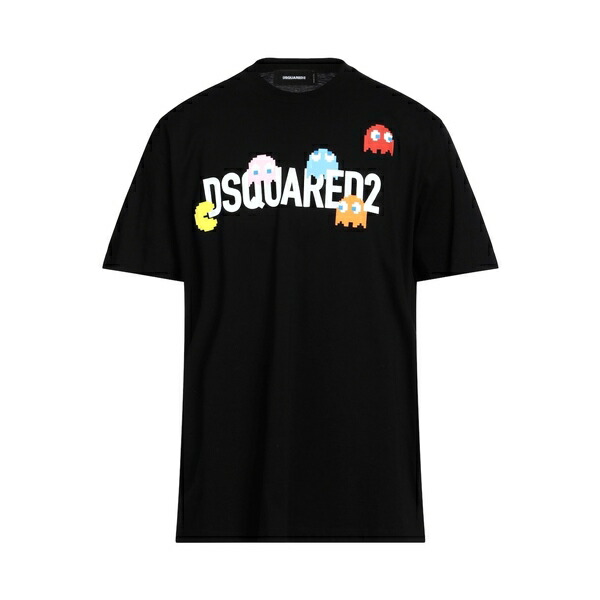 【送料無料】 ディースクエアード メンズ Tシャツ トップス T-shirts Black