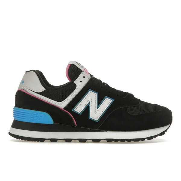 New Balance ニューバランス レディース スニーカー  【New Balance 574 Black Vibrant Sky Pink (Women)】  サイズ US_6(23.0cm) Black/Vibrant Sky/Pink