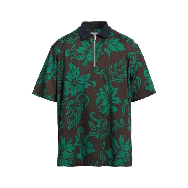 【貨物輸送無料】 サカイ メンズ ティーシャツ トップス Polo shirts Green メンズファッション-Tシャツ・カットソー-トップス