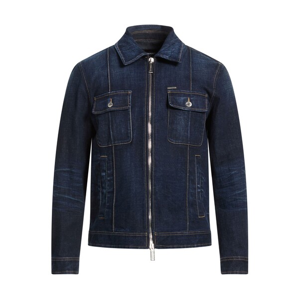 【送料無料】 ディースクエアード メンズ ジャケット＆ブルゾン アウター Denim outerwear Blue｜asty